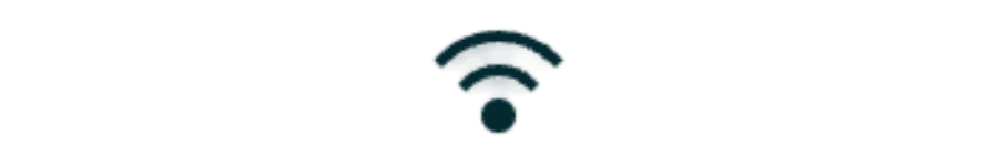 Wi-Fi symbol in a minimalist design.