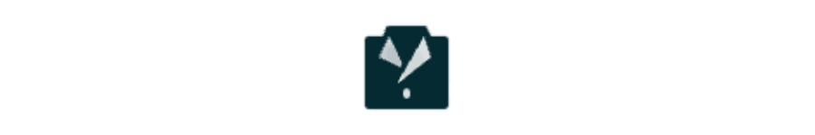 Logo featuring a camera icon with an exclamation mark inside.
