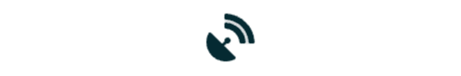 Abstract graphic of a circular shape with two opposing arcs.