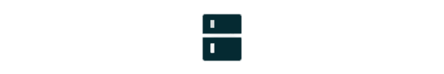 A simple, dark-colored refrigerator with two compartments.